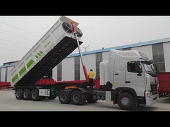 20 CBM 2 축 덤프 트레일러 / 후면 굽는 트레일러 최대 실량 60T 맞춤형 직판 판매