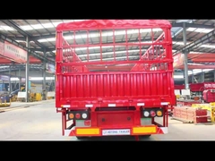 강철 3 축 스텔 동물 가축 운송 화물 울타리 트럭 트레일러 60-80 톤